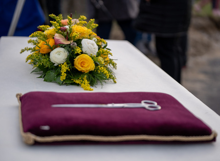 Odprtje saniranega plazu in ceste Špitalič Dolina (1)